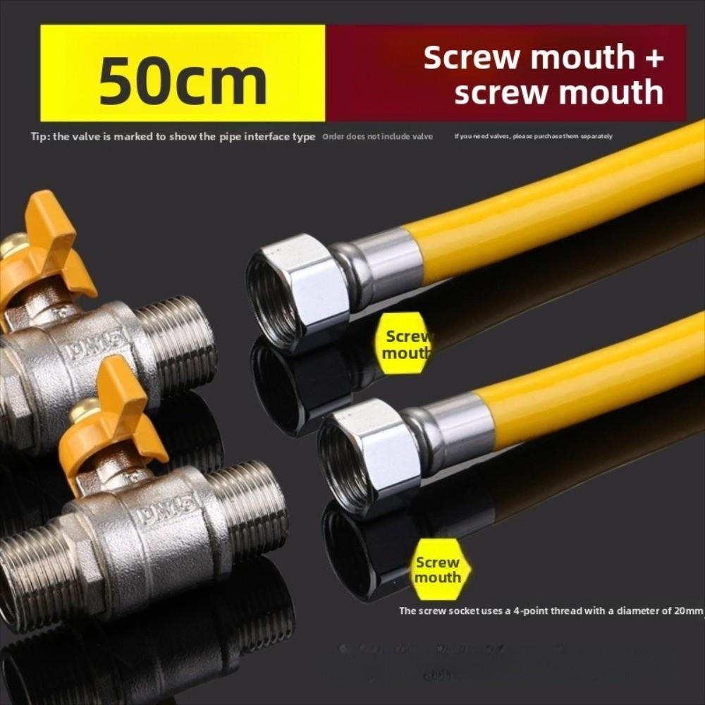 Rura gazowa do gazu ziemnego przeciwwybuchowa 0,5/1/1,5/2/2,5m Elastyczny stalowy przewód gazowy do kuchenki Zdejmowany opancerzony zestaw węży gazowych do suszarki Komercyjny