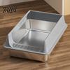 Odor Resistant Metal Litter Box Cat Box, Stainless Steel Kitty with High Sides, Anti-Leakage Large Design, Scoop Included, Non Stick for Indoor Cats,