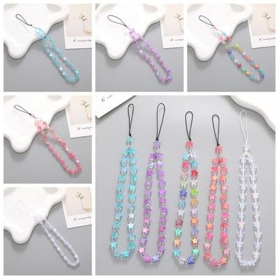 Anti-Lost Star Beaded Phone Chain Pendant Mobile Phone Lanyard Chain  Hanging Jewelry