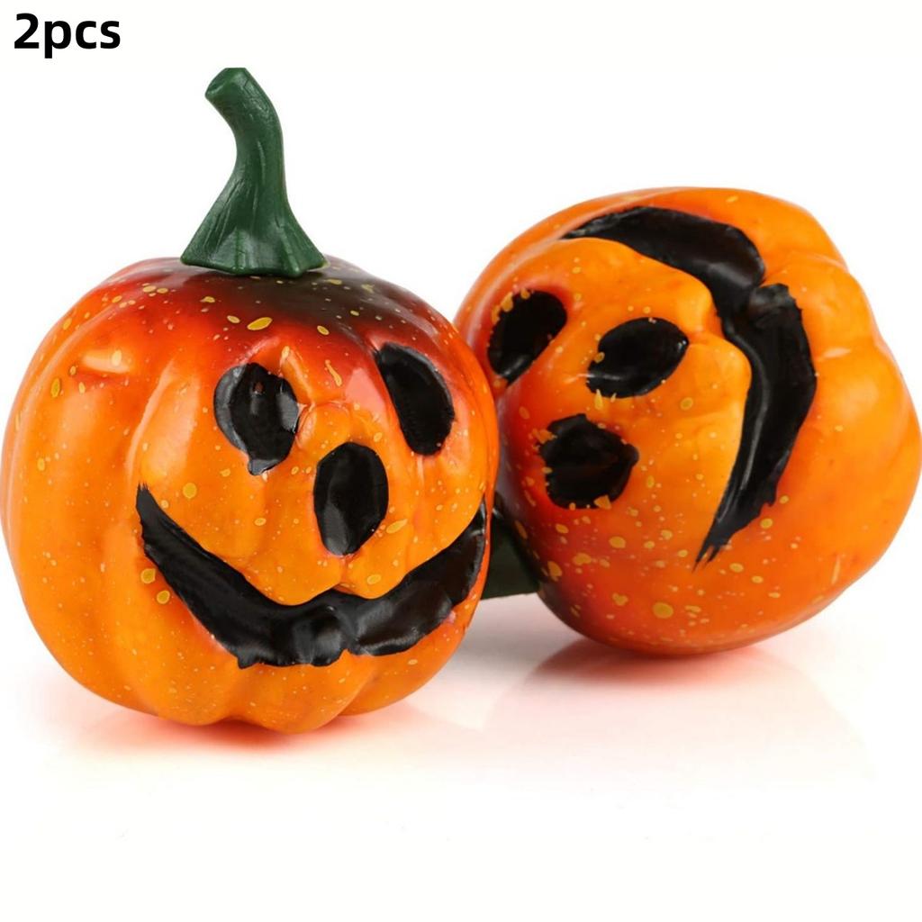 1pc/2pcsHalloween Ghost Face Small Pumpkin Smiley Face Foam Simulation Pumpkin Party Table Decoration Ornament Mini Pumpkin Phot