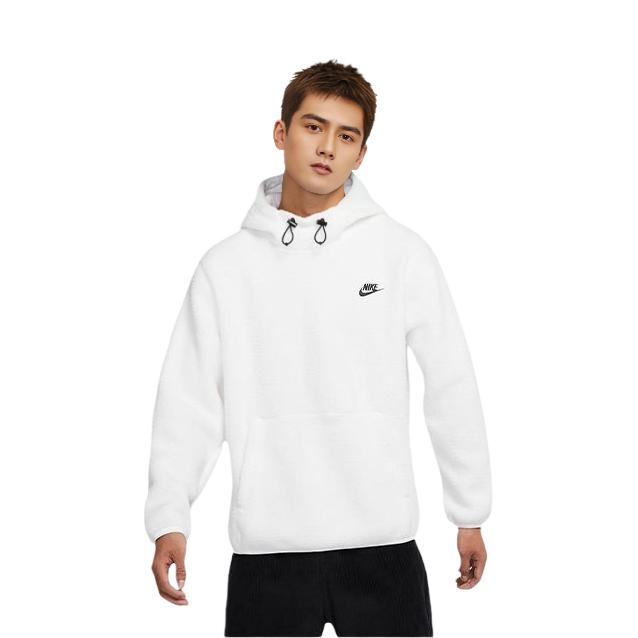 Nike Sportbekleidung Basics Sweatshirts Herren Weiß Mit Kapuze Verdickt Normal DD5014-100