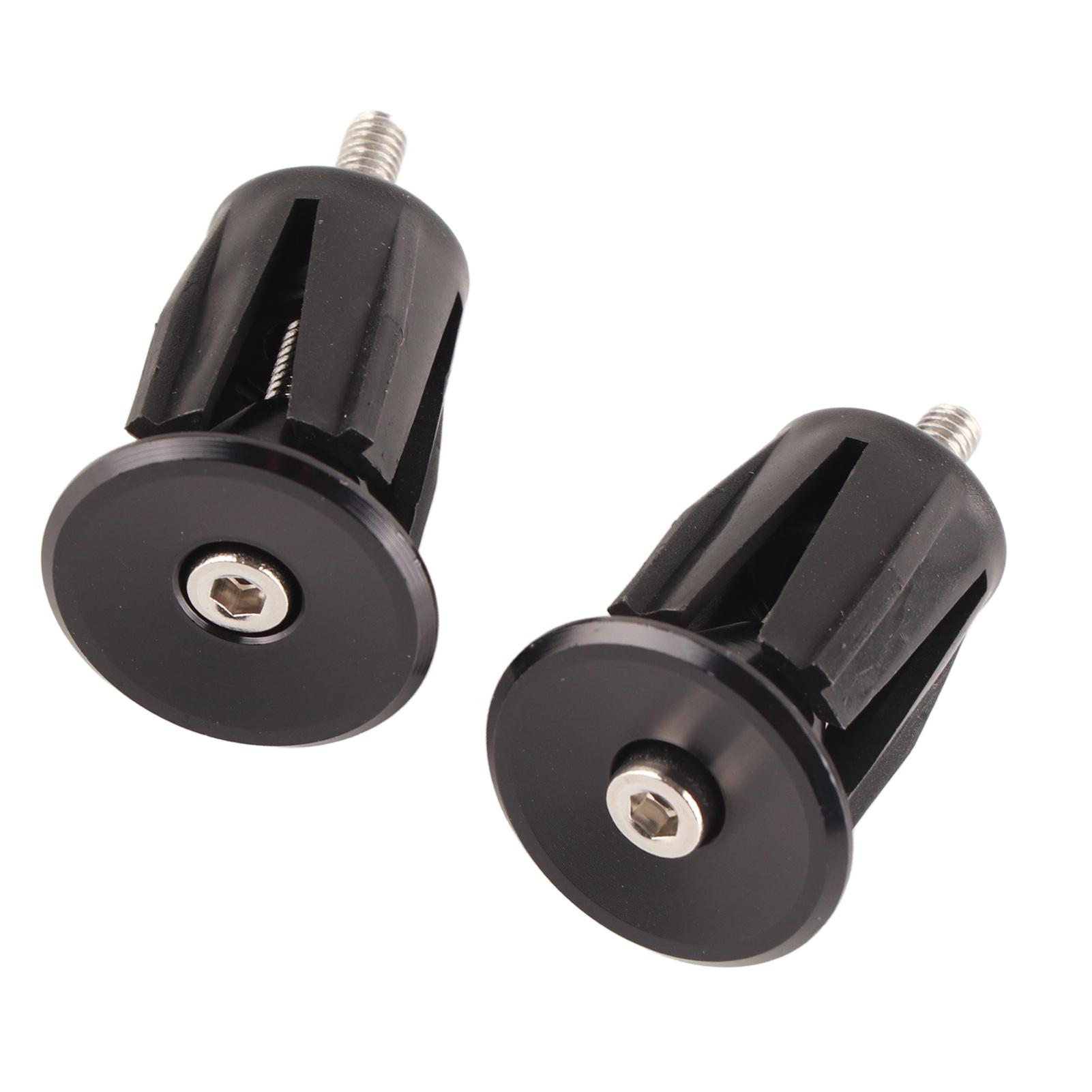 

1 пара велосипедных алюминиевых заглушек для руля, черные