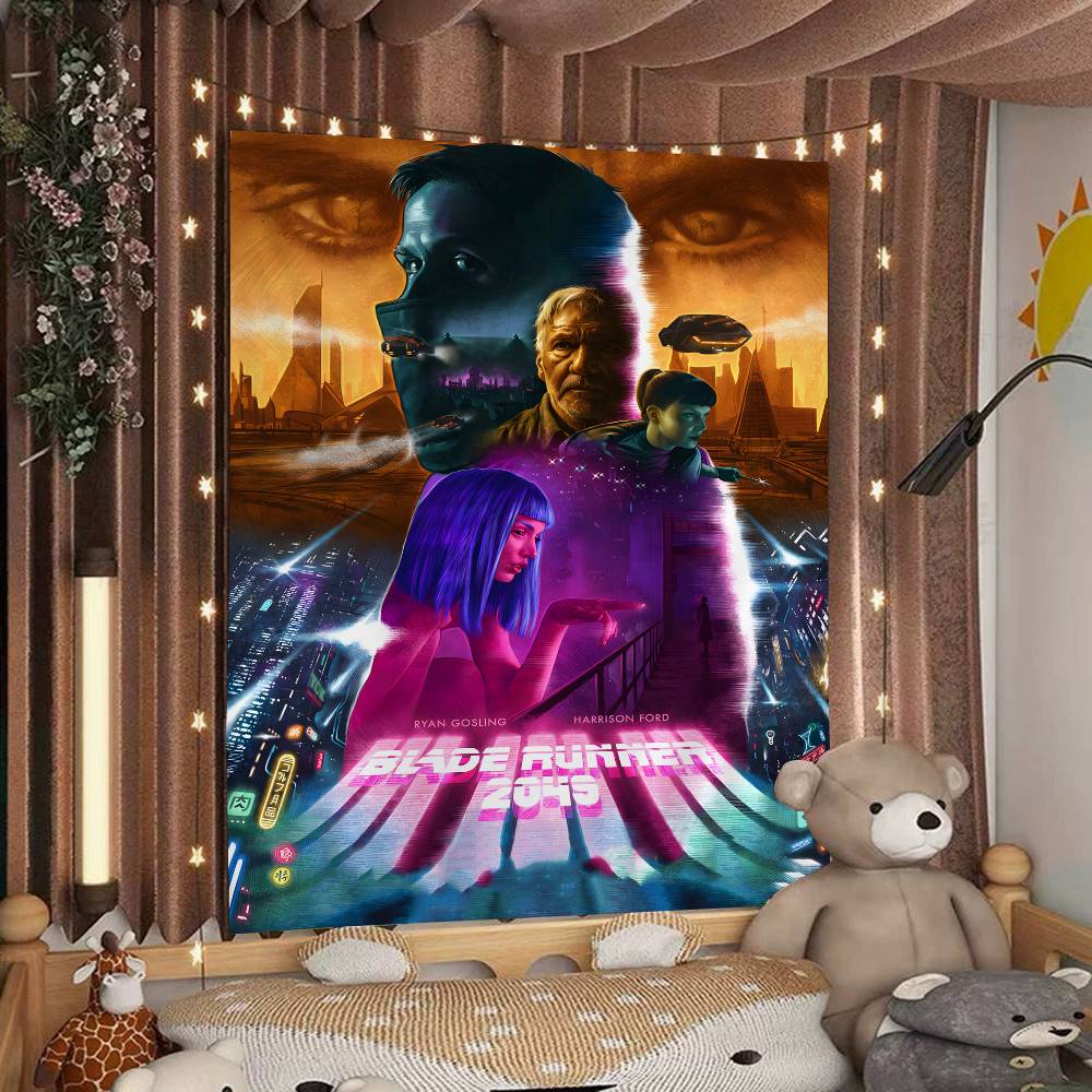 

Blade Runner 2049 Colorful Tapestry Wall Hanging Bohemian Wall Tapestries Mandala Wall Hanging Sheets 74x94cm(29x37in)