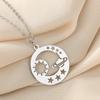 Kinitial Raindrop Cloud Whale Ghost Hand Flower Horse Meditation Moon Stainless Steel Pendant Necklace For Women Jewelry Gift