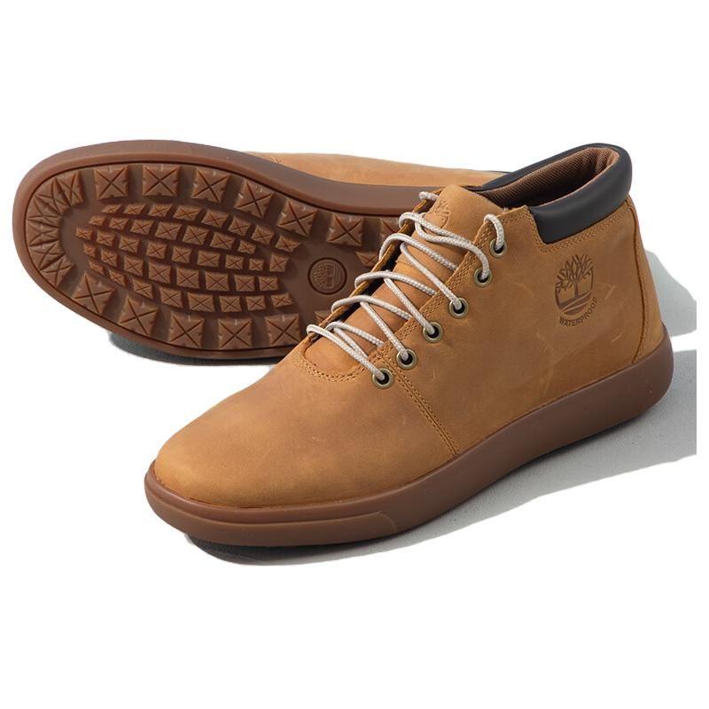 Timberland Ashwood Park Waterproof Leather Chukka Casual Comfort Shock Absorption Durable Mid-Top Outdoor Functional Shoes Men Shoes Wheat A2DSCM231