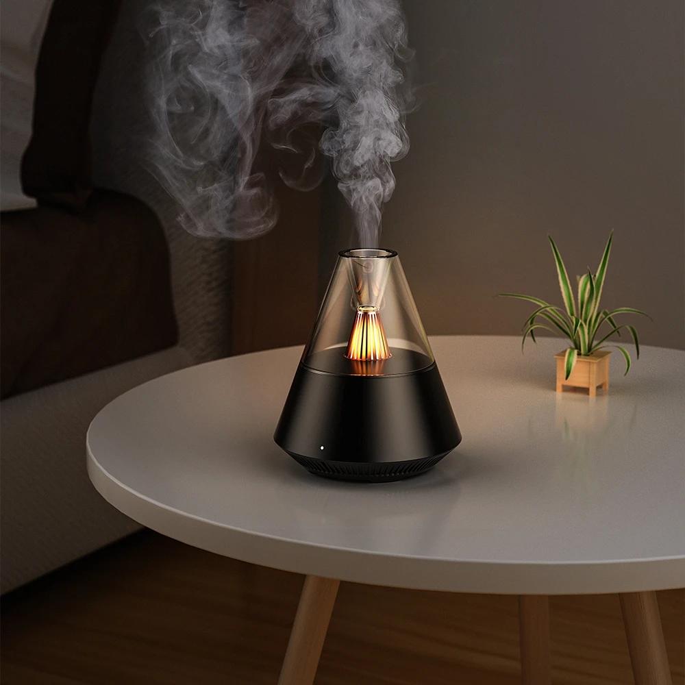 150ML USB Aromatherapy Diffuser Air Humidifier Remote Control Essential Oil Diffuser with Warm Night Light Home Aroma Humidifier
