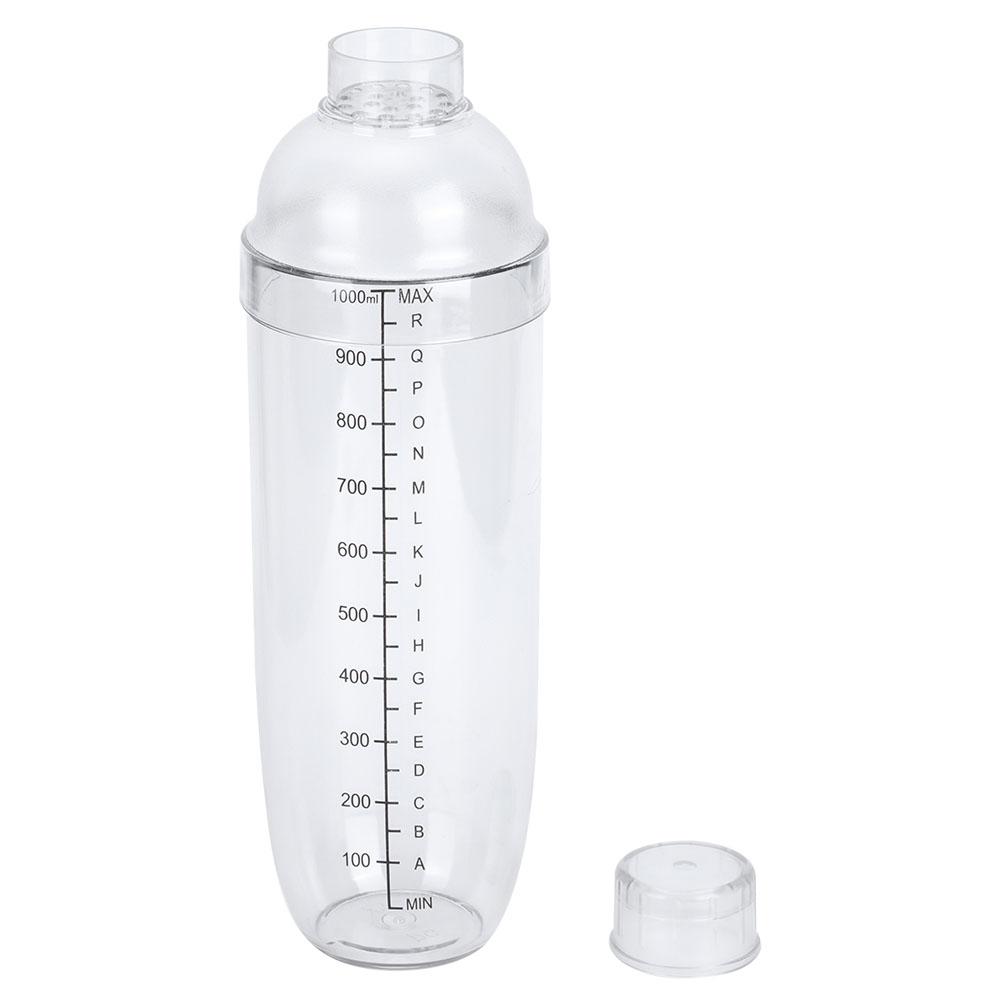 PC Cocktailshaker mit Skala Milchkanne Säfte Wein Plastikbecher für Hausbar Geschäft 1000ml