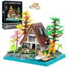 2688PCS Wooden Cabin Building House Forest Blocks DIY Lake Island Villa Assembly Block Toys with Light for Children's Xmas Gifts