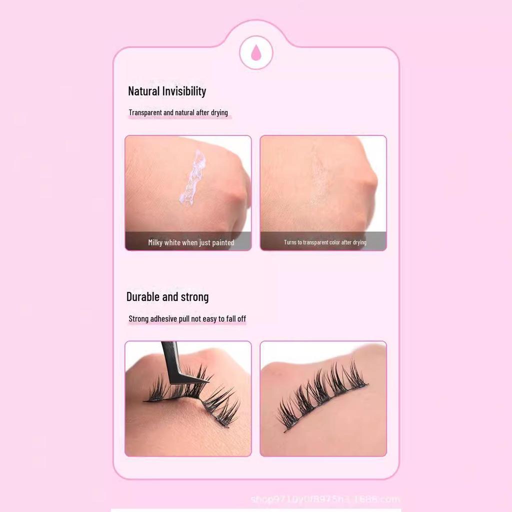 LODO Luodou Waterproof Eyelash Glue & Tweezers Set – Quick-Drying, Long-Lasting, Traceless, Firm Application