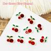 10Pcs Silver Gold Cherry Alloy Rhinestone Brilliant Nail Decoration Parts For Nail Art Designs Diy Nail Art Accessories