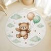 Cute Cartoon Bear Round Carpet Star Cloud Non Slip Floor Mat Parent-child Activity Rug For Kids Bedroom Living Room Home Decor