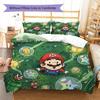 Super Mario Pattern Bedding Quilt Set Quilt Cover Pillowcase Home Decoration Birthday Gift (1 * duvet cover + 2 * pillowcase, without core)