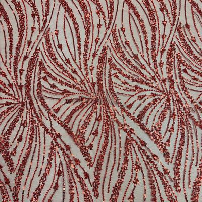 African Sequins Bead Tube Lace Fabric High Quality French Tulle Yarn Embroidery Nigerian Lace Fabric Sewing Wedding Dress