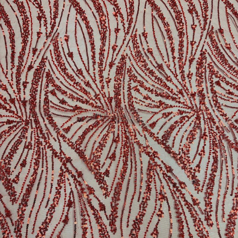 African Sequins Bead Tube Lace Fabric High Quality French Tulle Yarn Embroidery Nigerian Lace Fabric Sewing Wedding Dress