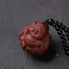 Yixing Zisha Tea Pet - Little God of Wealth Ornament in Vermilion Clay