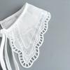 Perfect Match Women White Embroidery Fake Collar Shawl Wraps Girls Summer Dress Shirt Hollow Out Floral Necklace Scarf False Collar