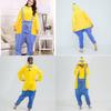 Minions Fleece Onepiece Sleepwear With Hooded Design For Family Lounge And Sleep