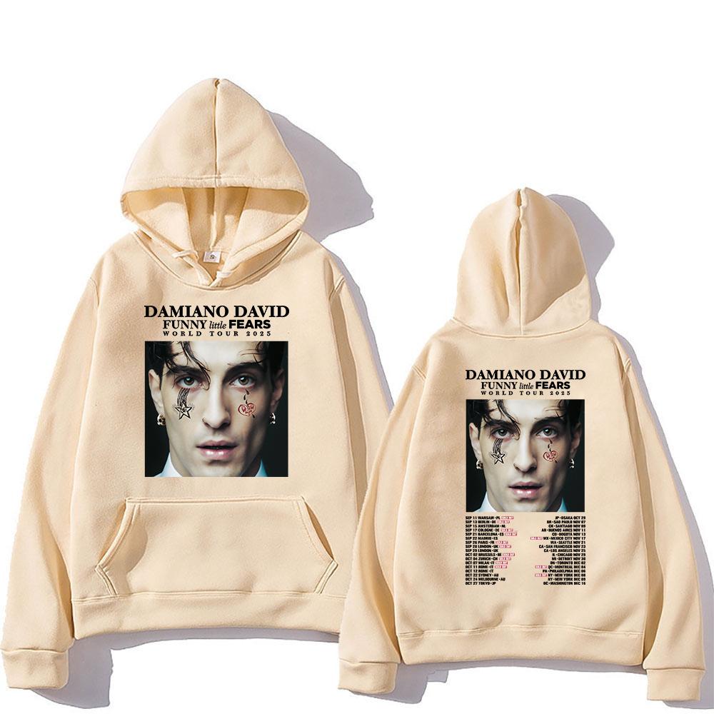 Damiano David World Tour 2025 Hoodie Funny Little Fears Men/women Hoodies Harajuku Aesthetic Winter Clothes Pullover Sweatshirt