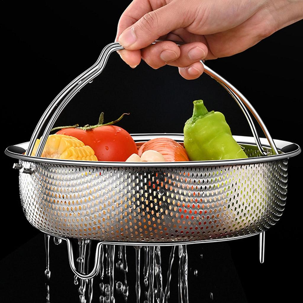 Steamers Insert Stainless Steel Multi-Functional Steamer Basket Kitchen Strainer For Steaming Rice Dumplings Cooking Accessorie