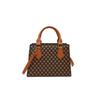 New Retro Texture Casual Simple Plaid Fashion Shoulder Crossbody Portable Small Square Bag Woman