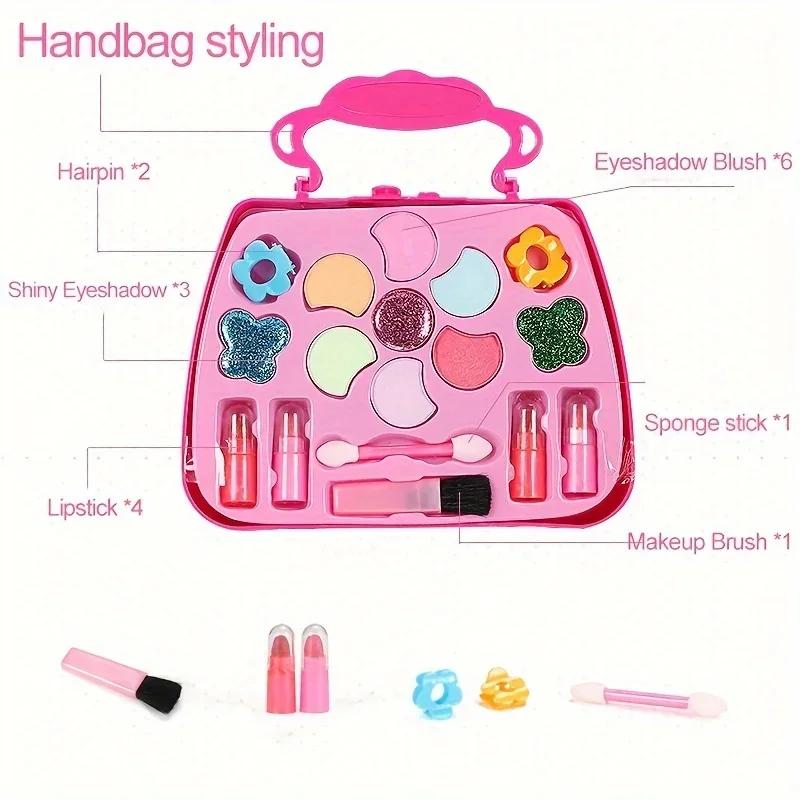 Kids Makeup Kit for Girl Washable Kids Makeup Kit Girl Toys Real Little Girls Makeup Kit for Kids Children Princess Play Makup