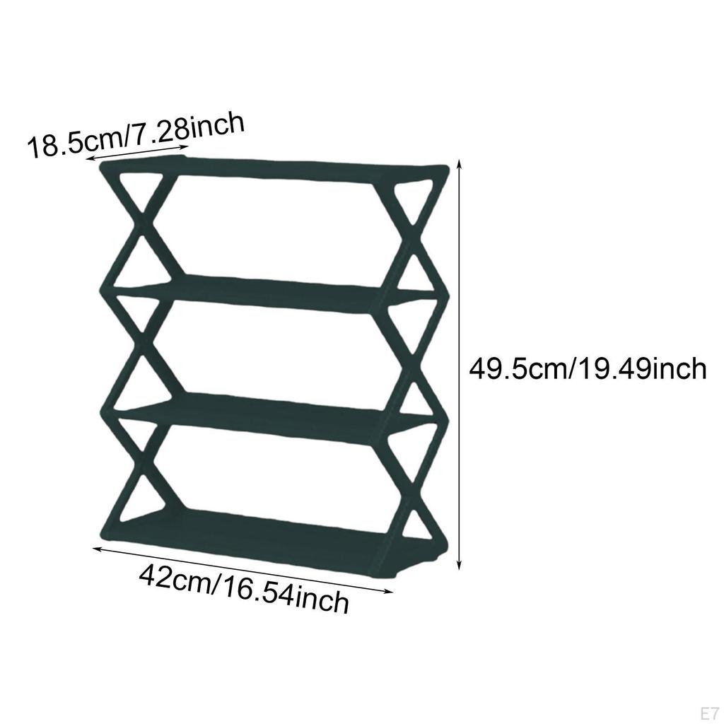 Shoe Rack Organizer 4 Layer 16.5x7.3x19.5inch Easily Install Ventilated Shelf