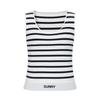 JUZUI Women's Striped Knit Vest