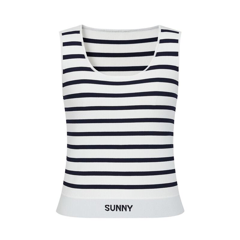 JUZUI Women's Striped Knit Vest