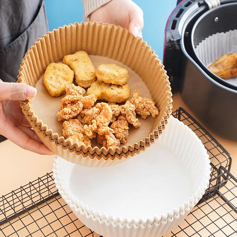 Air Fryer Oil-proof Paper Tray Round Oil-absorbing Paper Baking Paper Pad Square Paper Tray Oven