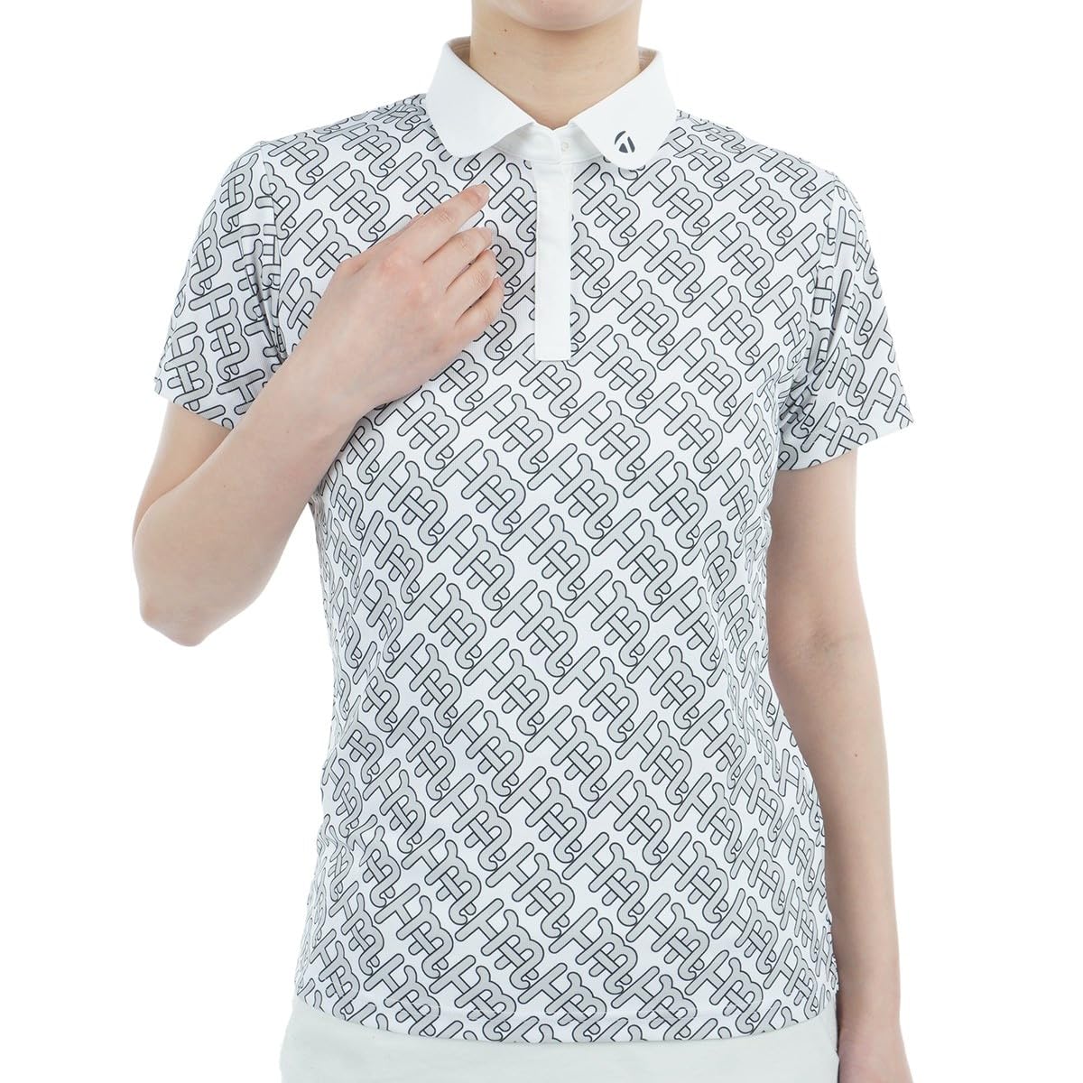 

TaylorMade Monogram S/S Polo Shirt, White, Size M, Women s, 2025SS UN682