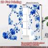2pcs   2D FLAT PRINTING Curtains (Without Rod) Floral Symphony Christmas Festival Creative Curtains Polyester Easy Install