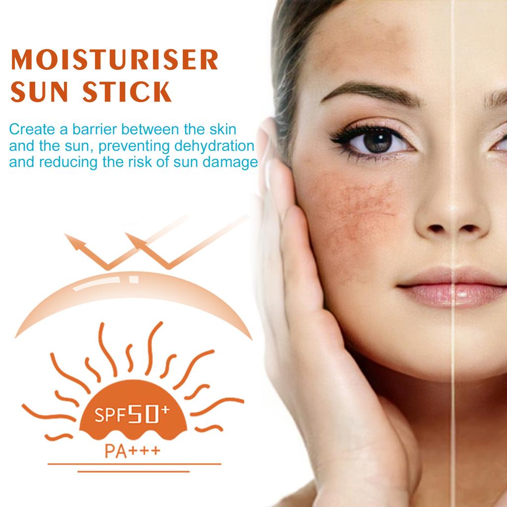 SPF 50+ Sonnencreme-Stift UV-Schutz Anti-Oxidans Sonnenschutz Isoliercreme Leichtgewicht Korea Alle Hauttypen Kosmetik weniger
