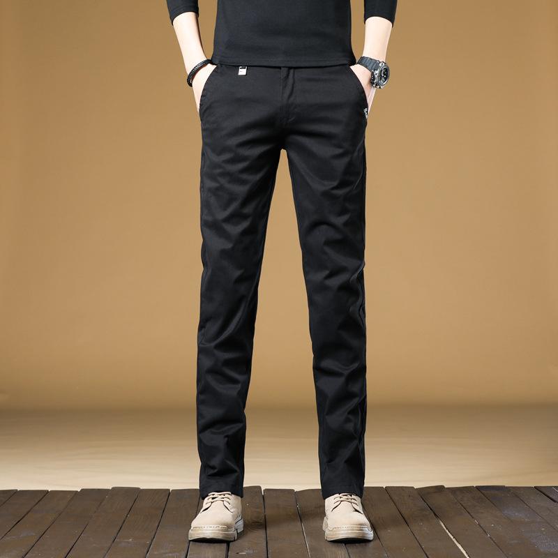 Spring And Autumn New Product With Velvet/Regular High End Leisure Light Business Slim Fit Straight Tube Versatile Trendy Western Pants Long Pants