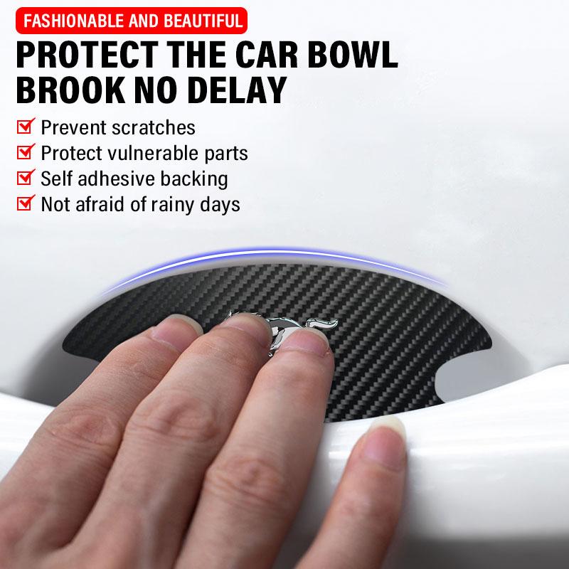 4 STÜCKE Autotürgriffschutz 3D Aufkleber Autostyling Für Ford Focus Mondeo MK1 MK2 MK4 MK3 Fiesta ST Line Kugo Transit Escape Fusion Explorer