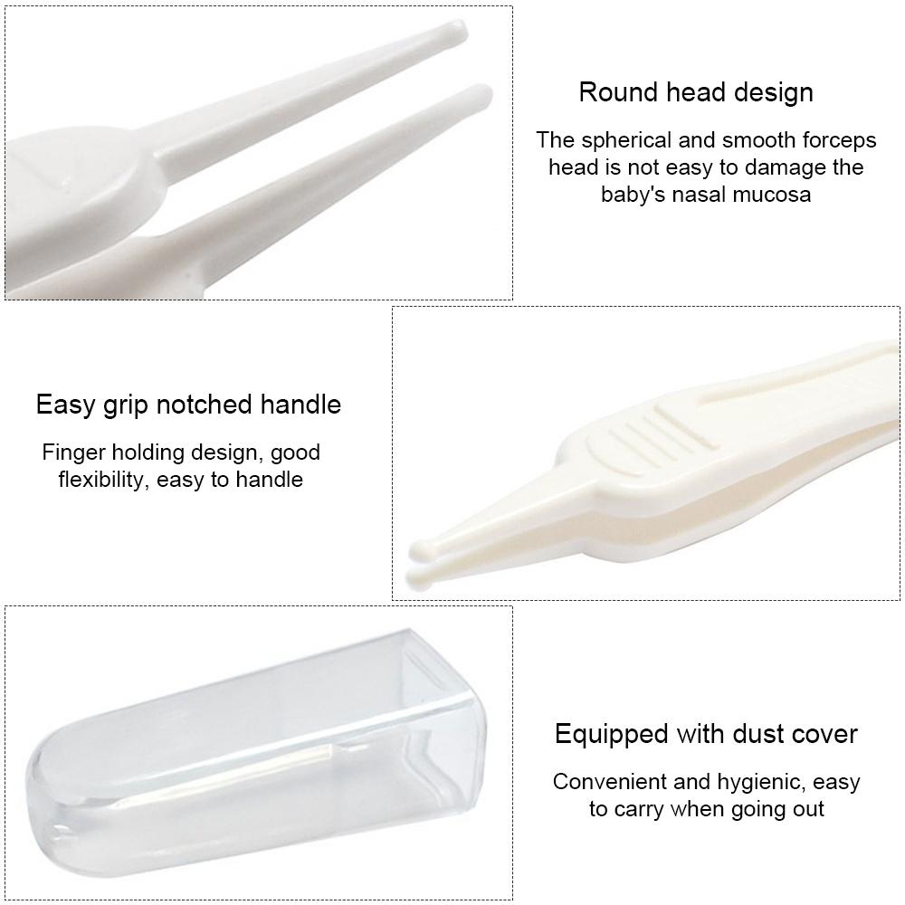 Pęseta do czyszczenia nosa dziecka Narzędzie do czyszczenia uszu, nosa i pępka niemowlaka Bezpieczne klipsy do usuwania zaschniętego śluzu Noworodkowe przybory do czyszczenia