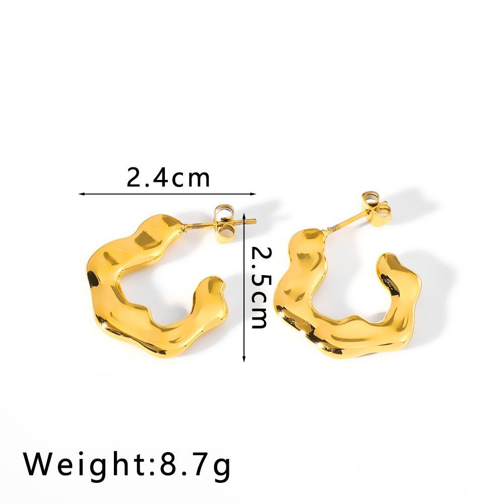 Летние геометрические скрученные серьги-гвоздики из нержавеющей стали для женщин 2025