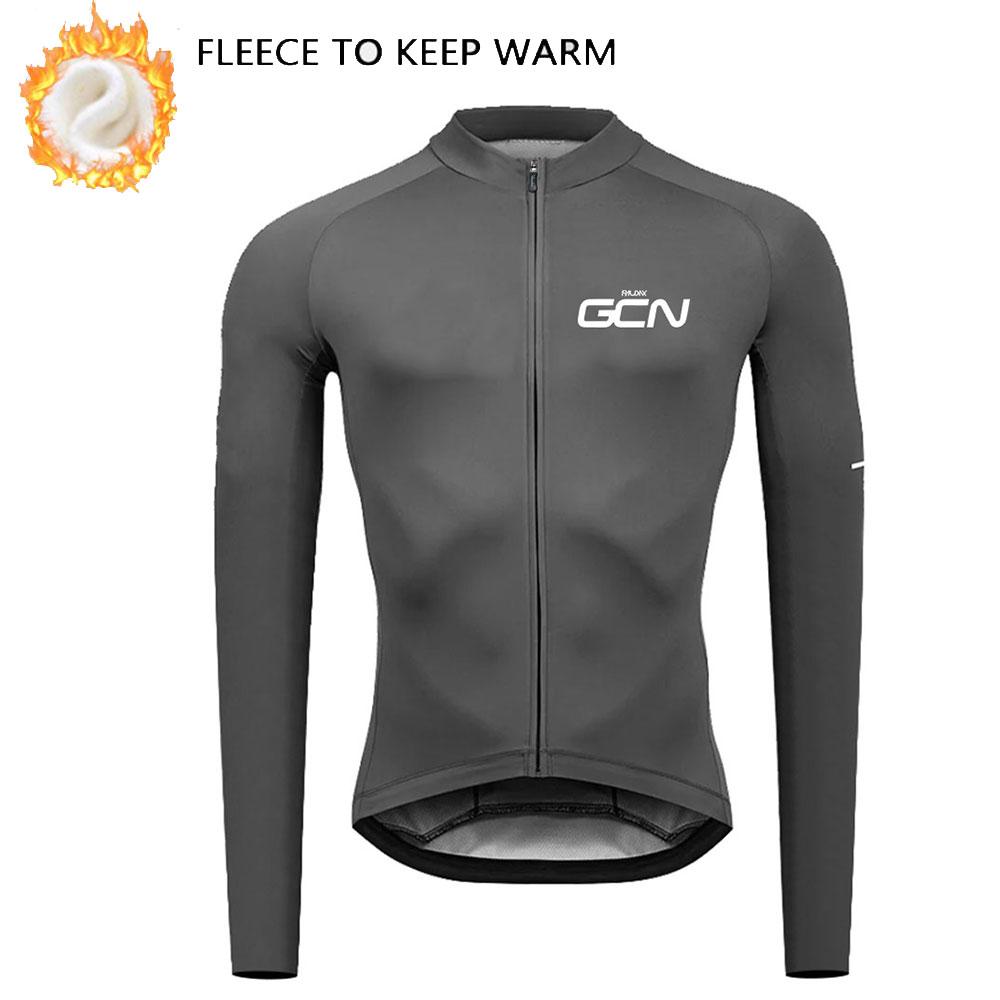Winter Cycling Clothing 2026 Men's Long Sleeves Cycling Jersey Set Winter Thermal Fleece Road Bike Cycling Clothing