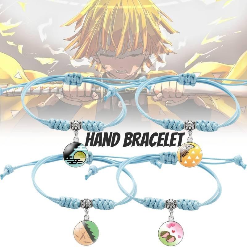 Superbe bracelet Demon Slayer Pierre du Temps Bleu Lac Design de Personnage d'Anime