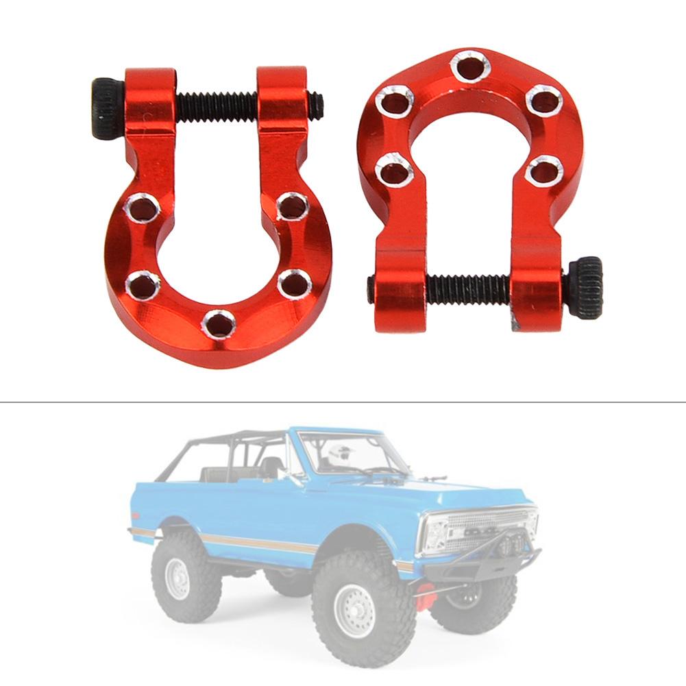 2pcs Metal RC Trailer Hook Decoration Parts Fit for TRAXXAS TRX 4 1 10 RC Crawler(Red)