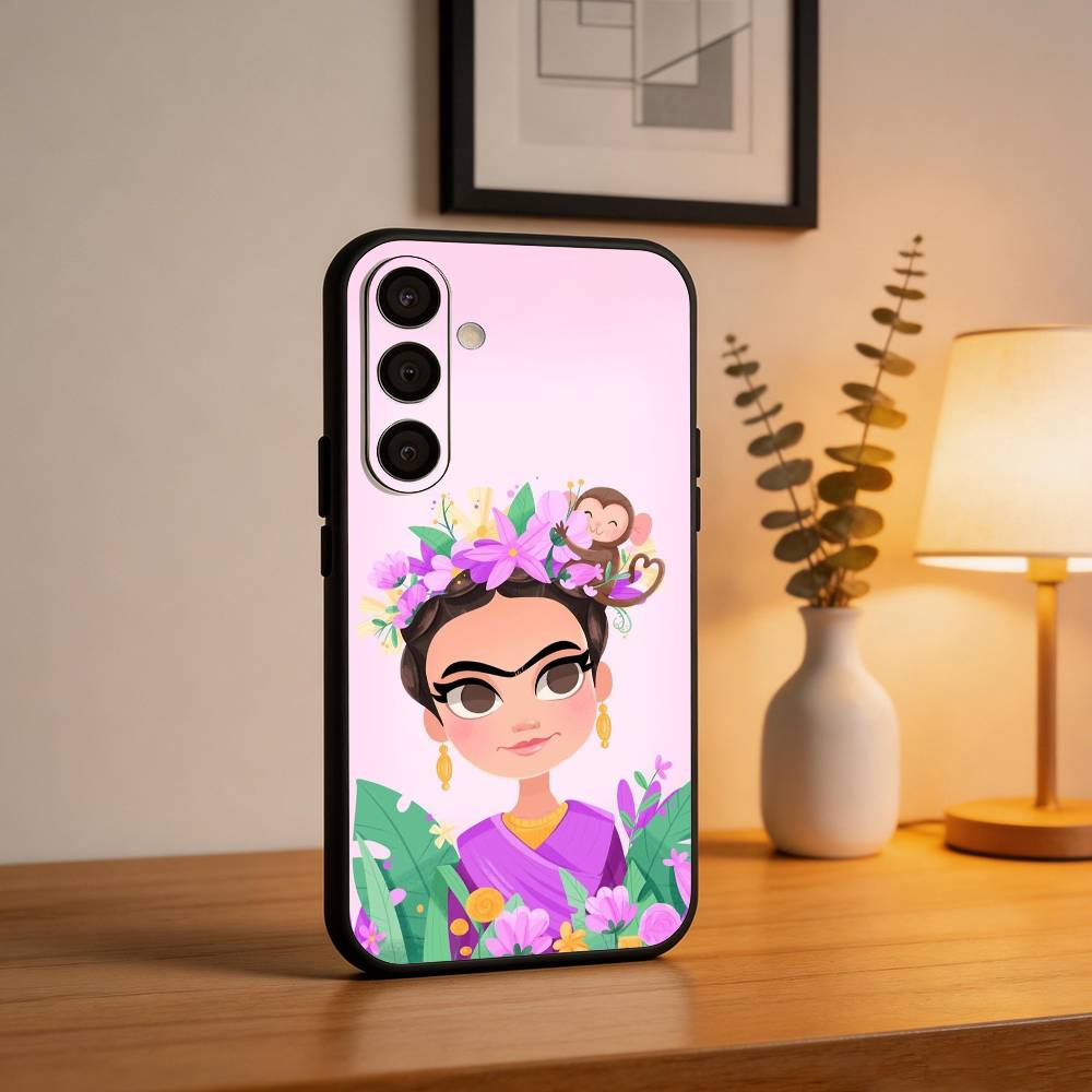 Чехол для телефона F-Frida-s K-Kahlo-g Art для Samsung A73,72,71,53,52,51,22,91,80, Мягкий черный чехол Samsung a21s