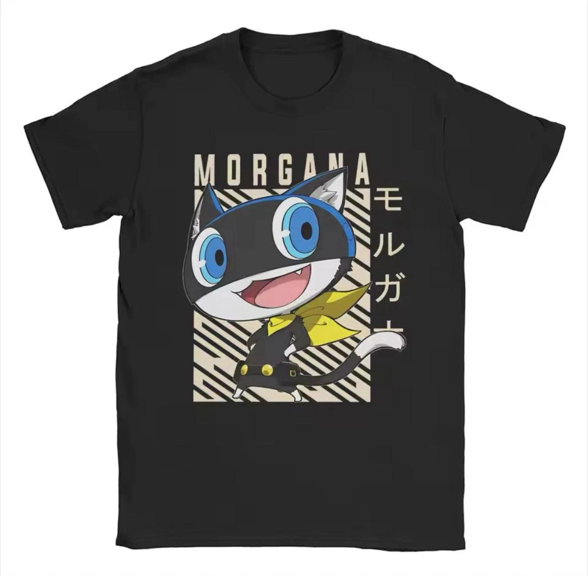 Persona 5 Royal Morgana T Shirts for Men Women Cotton Novelty T-Shirt Crew Neck S