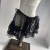 White Black Lolita Short Shawl Lace Mesh Lolita Skirt Versatile French Style Smock  Women