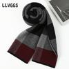 Men's Cashmere Plaid Scarf Business Cashmere Thickened Skin-friendly Scarf Men's Simple Fashion Warm Men's Scarf
