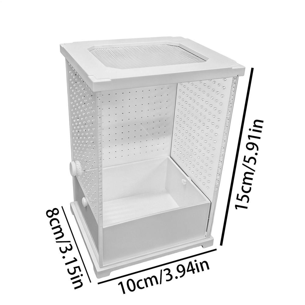 Praying Mantis Enclosure Acrylic Clear Tank Reptile Enclosure for Jumping Spider Small Reptile Nesting Breeding Feeding
