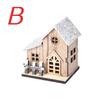 LED Light Mini Wood House Model Luminous for Christmas Christmas Houses DIY Festive Wooden House Ornaments Kids New Year Gifts