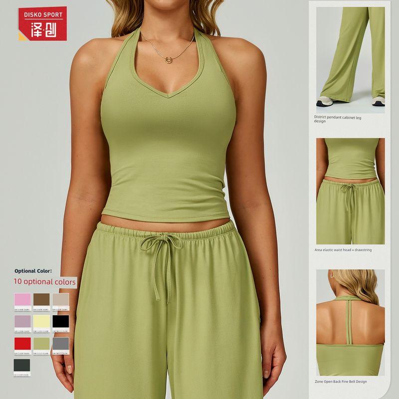 Guangzhou Zechuang Clothing Co., Ltd. Brushed Yoga Suit Quick-Drying Beauty Back Sling Sports Suit Casual Running