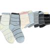Sea Salt Cheese ~ Early Autumn Color-blocked Striped Pile-up Socks ~ So Cool! Color-blocking Double-slit Socks for Women