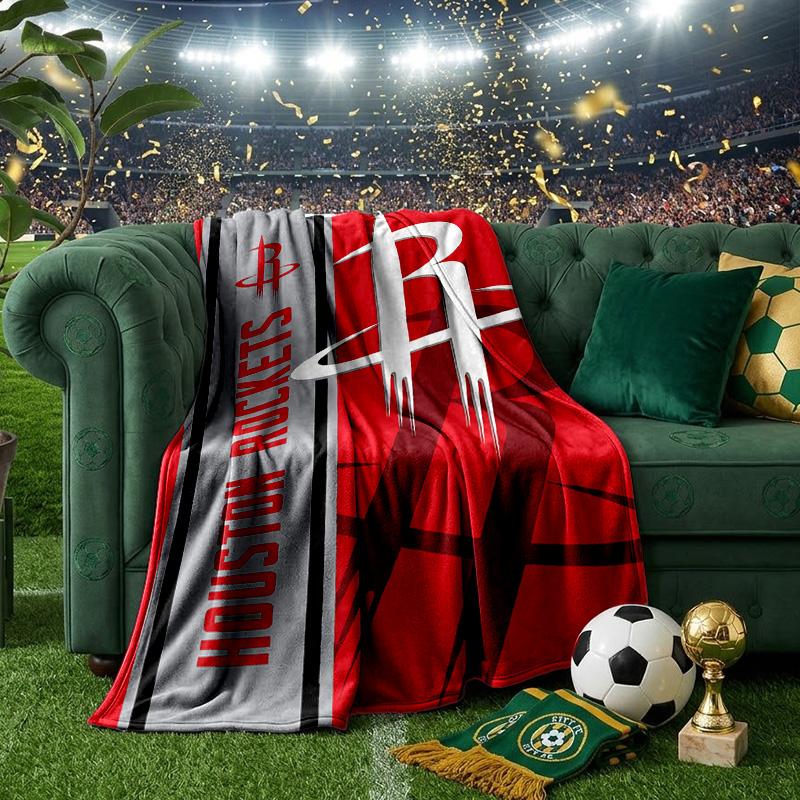 basketball Pride Rockets Blanket Lightweight Flannel Bedding Blanket Perfect for Travel, Camping, Living Rooms, Offices, Sofas, Fan Christmas gift