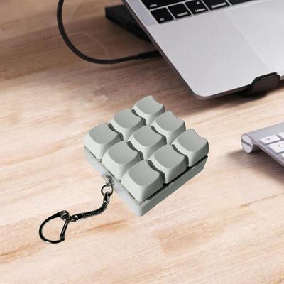 Jouet Fidget Clicker Bouton de Décompression Clavier Cadeaux Amusants Porte-clés Multifonctionnel