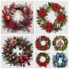 Full Embroidery Eco-cotton Thread 11CT Counted Xmas Wreath Cross Stitch Kit Art